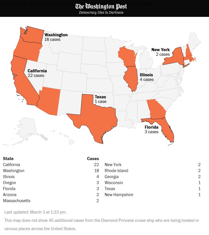 Washington Post - US map