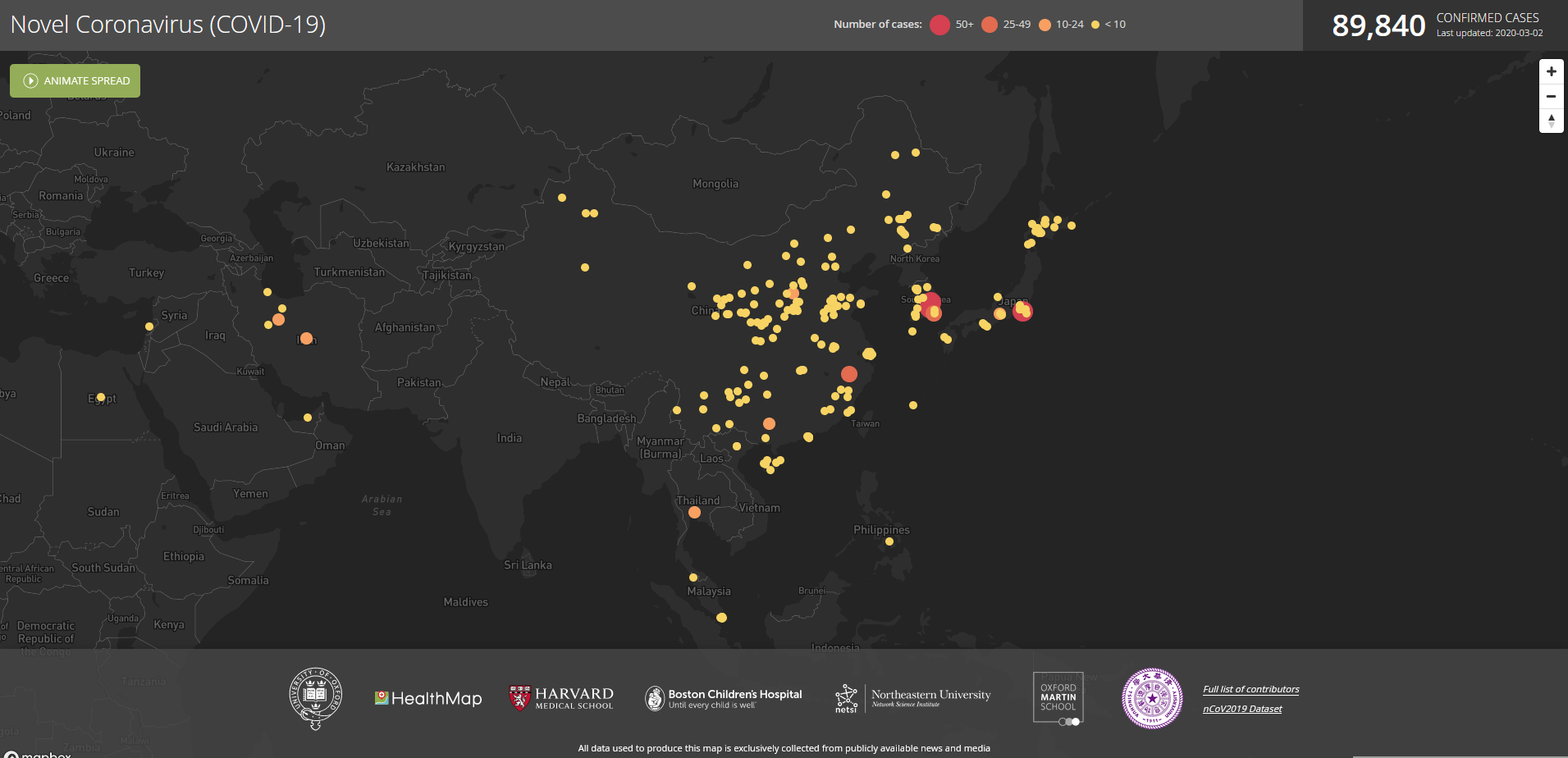HealthMap - China map