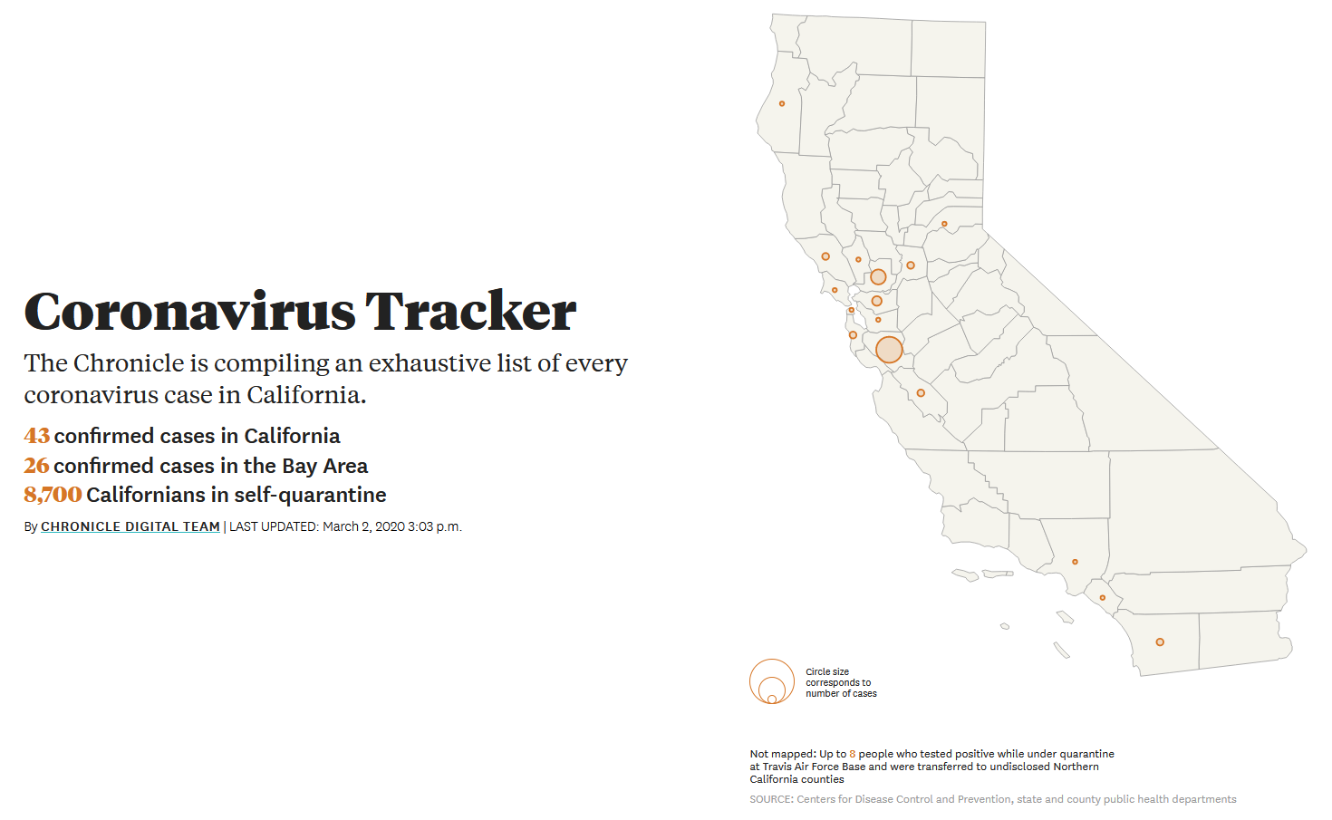 SF Chronicle - map of California counties